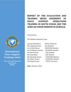 IPSTC Research Agenda Workshop Proceedings