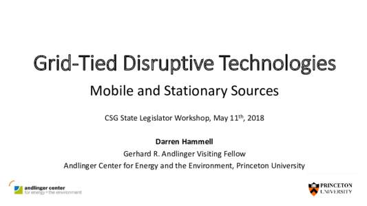 Grid-Tied Disruptive Technologies