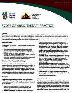 www.musictherapy.org www.cbmt.org Certification Board for Music