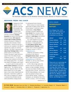 ACS Division of Fluorine Chemistry  FALL 2014 ACS NEWS