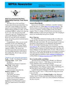 MPRA Newsletter  Kitty Cox presented with River Stewardship Award by Three Rivers SWCD The Three Rivers Soil and Water
