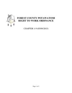 FOREST COUNTY POTAWATOMI COMMUNITY