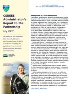 [PDF] July[removed]CSREES Administrator Report to the Partnership