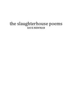          the	slaughterhouse	poems
