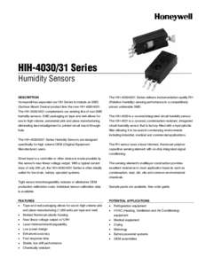 HIH[removed]Series Humidity Sensors