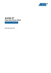 ALEXA XT Open Gate Sensor Mode W H I T E P A P E R
