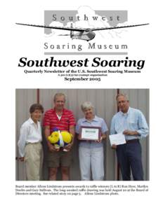 Southwest Soaring Quarterly Newsletter of the U.S. Southwest Soaring Museum A 501 (c)(3) tax exempt organization September 2005