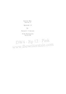 Doctor Who Series 4 Episode 12 by Russell T Davies Pink Revisions