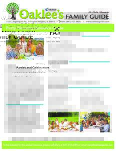 Party Planning Resource Guide Parties and Celebrations • Birthday Parties • Bar and Bat Mitzvah • Baptisms, First Communions, Baby Showers • Family Reunions
