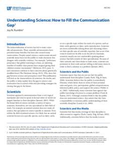 AEC592  Understanding Science: How to Fill the Communication Gap1 Joy N. Rumble2