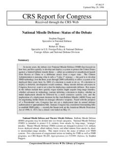 [removed]F Updated May 29, 1998 CRS Report for Congress Received through the CRS Web