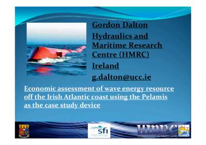 Gordon Dalton Hydraulics and Maritime Research Centre (HMRC) Ireland 