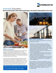 Intermatic Education:  How homeowners and small businesses can protect themselves from loss What causes a brownout?