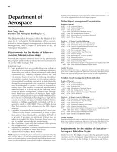 60  Aerospace Department of Aerospace