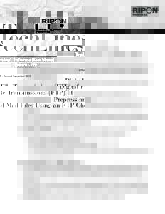 TechLines Technical Information Sheet EPP1/M1-FTP  ©2010 • Revised September 2010