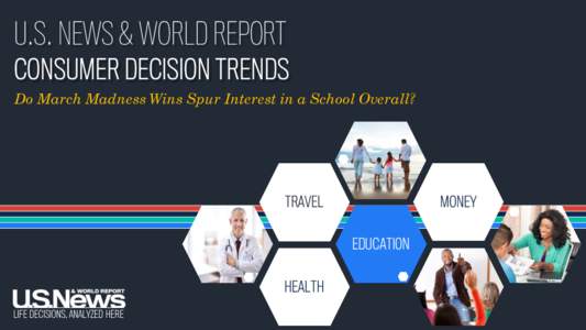U.S. NEWS & WORLD REPORT CONSUMER DECISION TRENDS Do March Madness Wins Spur Interest in a School Overall? MONEY