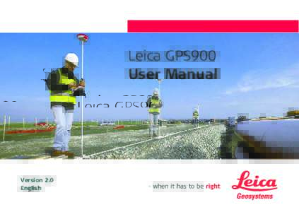 Leica GPS900 User Manual Version 2.0 English