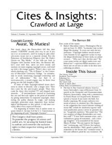 Cites & Insights: Crawford at Large Volume 2, Number 12: SeptemberISSN