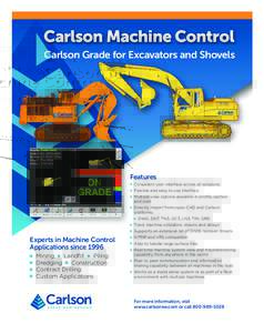 Carlson Machine Control for Dozers Sales BrochureFull Page Dimensions 8.5 in x 11 in + bleed Colors: Cyan, Magenta, Yellow, Black. Files not trapped or preflighted. Prepress company, please Preflight and Trap th