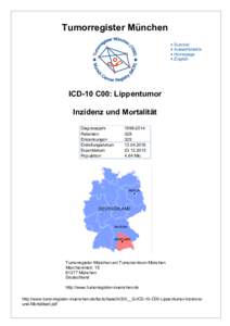 ICD-10 C00: Lippentumor - Inzidenz und Mortalität