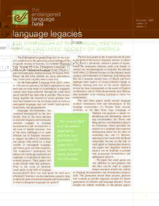 language legacies  December 2009 volume 13 number 3
