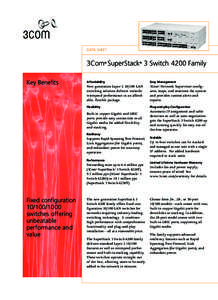 3Com® SuperStack® 3 Switch 4200 Family Data Sheet