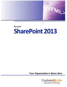 Microsoft Word - SharePoint2013_InstructorGuide Customizable Draft.docx