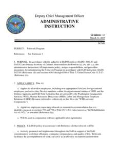 Administrative Instruction 117, March 31, 2015
