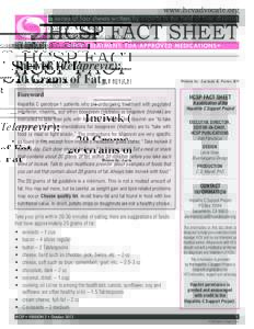 HCV Treatment: Incivek (Telaprevir)–20 Grams of Fat