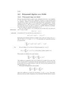 A-138  A.2 Polynomial Algebra over Fields