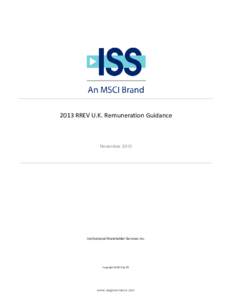 2013 RREV U.K. Remuneration Guidance  November 2012 Institutional Shareholder Services Inc.