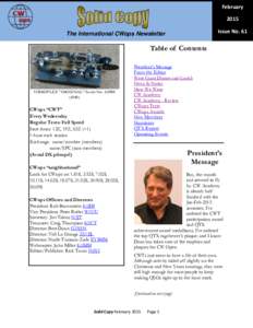 February 2015 Issue No. 61 The International CWops Newsletter