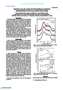 Photon Factory Activity Report 2002 #20 Part BSurface and Interface 3B/ 2001G021  Interfaces near the surface in Fe/Si multilayers studied by