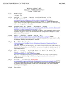Workshop on the Habitability of Icy Worlds[removed]sess152.pdf Wednesday, February 5, 2014 ORGANICS AND THEIR DETECTION