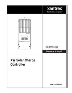 XW-MPPT60-150  Owner’s Manual XW Solar Charge Controller