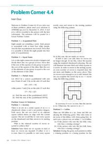 Asia Pacific Mathematics Newsletter  1 Problem Corner 4.4