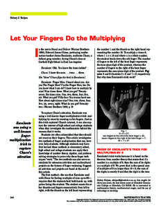 Sidney J. Kolpas  Let Your Fingers Do the Multiplying I