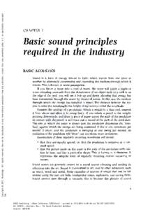 Copyright © 2013. Routledge. All rights reserved. May not be reproduced in any form without permission from the publisher, except fair uses permitted under U.S. or applicable copyright law. CHAPTER 1  Basic sound princi