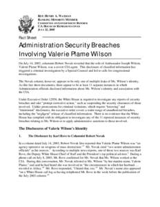 Microsoft Word - Fact Sheet on Security Clearance Breaches 3.doc