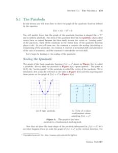 Section 5.1  The Parabola 419