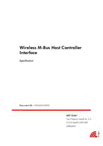 Wireless M-Bus Host Controller Interface Specification Document ID: 