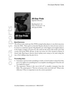 Orca Sports Teachers’ Guide  All-Star Pride orca sports
