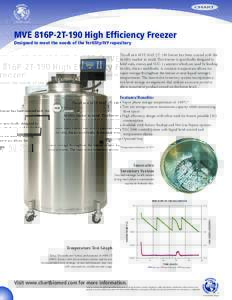 MVE 816P-2T-190 High Efficiency Freezer Designed to meet the needs of the fertility/IVF repository The all new MVE 816P-2T-190 freezer has been created with the fertility market in mind. This freezer is specifically desi