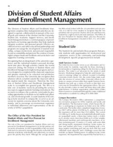 70  Student Affairs and Enrollment Management Division of Student Affairs and Enrollment Management