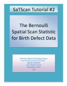 SaTScan Tutorial #2  The Bernoulli Spatial Scan Statistic for Birth Defect Data