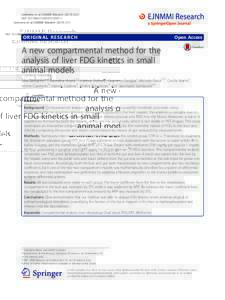 A new compartmental method for the analysis of liver FDG kinetics in small animal models