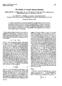 Biochem. J, Printed in Great Britain 205  The Kinetics of Coupled Enzyme Reactions