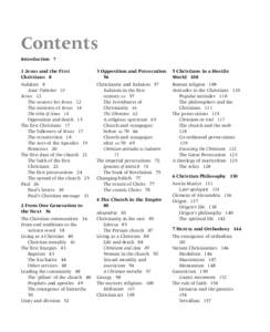 Contents Introduction 7 1 Jesus and the First Christians 8 Judaism 8