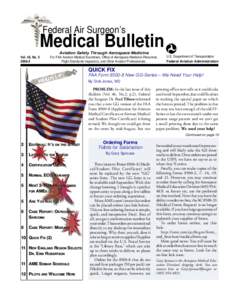 Federal Air Surgeon’s  Medical Bulletin Aviation Safety Through Aerospace Medicine Vol. 46, No[removed]