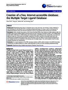 Creation of a free, Internet-accessible database: the Multiple Target Ligand Database